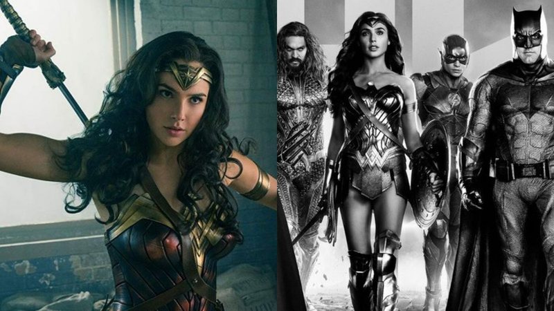 Gal Gadot em Mulher-Maravilha (Foto: Warner / Reprodução) / Liga da Justiça de Zack Snyder (Foto: Divulgação / HBO Max)