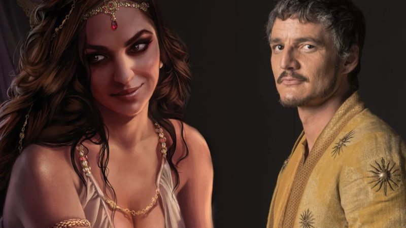 Arianne Martell (Fan Art) e Oberyn Martell (Pedro Pascal). Foto: reprodução HBO/ Magali Villeneuve