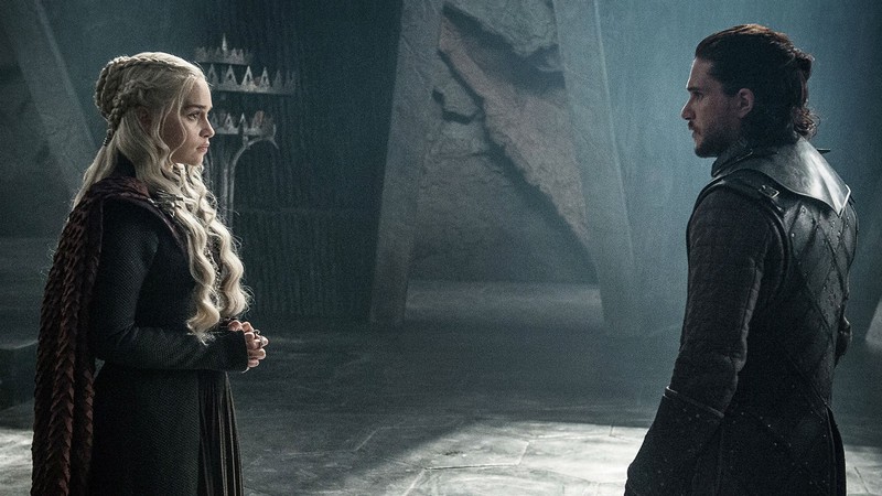 Daenerys e Jon Snow, em cena do último episódio de Game of Thrones (Foto: HBO / Divulgação)