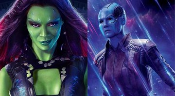 Gamora (Foto: Reprodução) e Nebulosa (Foto: Divulgação / Marvel)