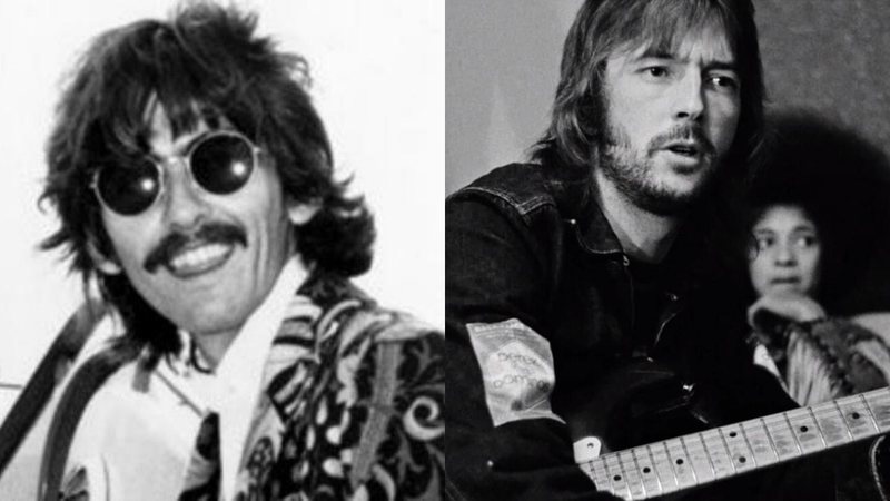 George Harrison (Foto: Divulgação/AP) e Eric Clapton (Foto: Reprodução / YouTube)