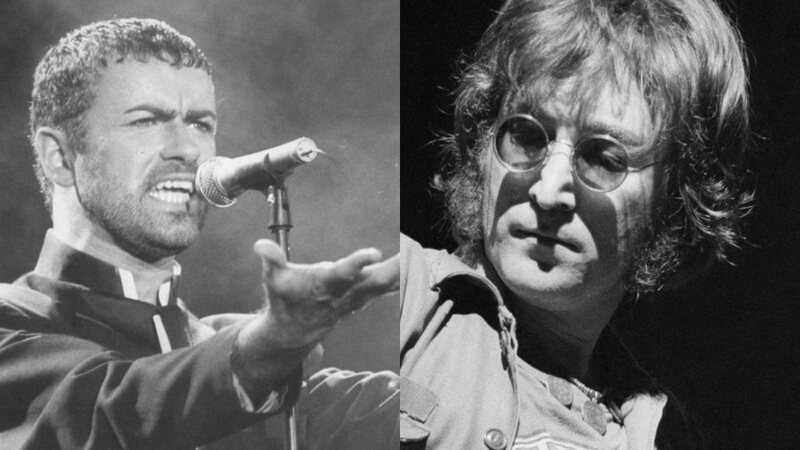 George Michael e John Lennon (Foto 1: Agência Estado / AP) (Foto 2: AP)