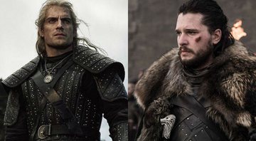 Henry Cavill em The Witcher e Kit Harington em Game Of Thrones (Foto 1: Reprodução/Netflix | Foto 2: Reprodução/HBO)