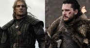 Henry Cavill em The Witcher e Kit Harington em Game Of Thrones (Foto 1: Reprodução/Netflix | Foto 2: Reprodução/HBO)