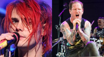 Gerard Way, do My Chemical Romance (Foto: Amanda Schwab/AP) e Corey Taylor (Foto:Amy Harris/Invision/AP)