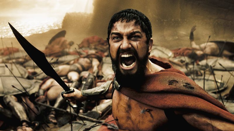 Gerard Butler como Rei Leônidas em 300 (Foto: Reprodução)