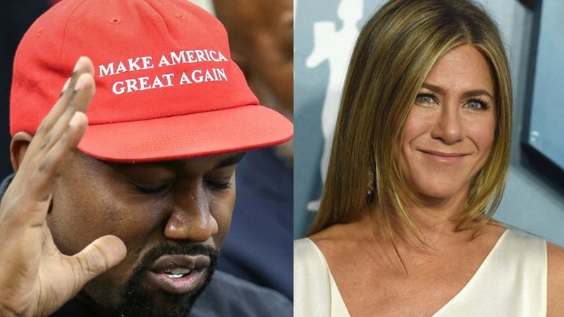 Kanye West (foto: Getty Images / Oliver Contreras) e Jennifer Aniston (Foto: Jordan Strauss / Invision / AP)