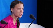 Greta Thunberg, de 16 anos, discursa na abertura da Cúpula do Clima da ONU (Foto: Reprodução)