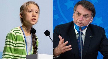 Greta Thunberg (Foto: Pablo Blazquez Dominguez/Getty Images)/ Jair Bolsonaro (Foto: Andressa Anholete / Getty Images)