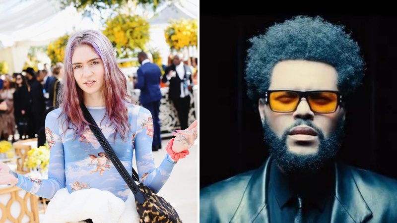 Grimes (Foto: Vivien Killilea / Correspondente) e The Weeknd em Dawn FM (Foto: Divulgação)