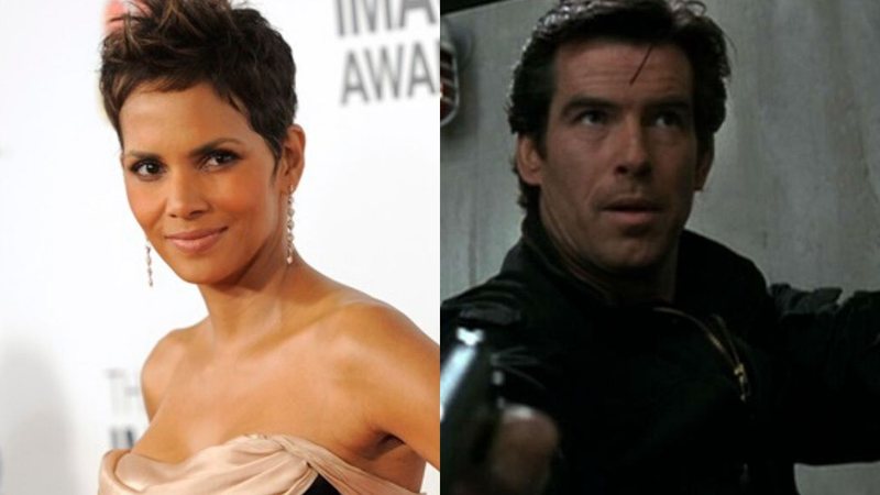 Halle Berry e Pierce Brosnan (Foto 1: AP Images/ Foto 2: Reprodução)