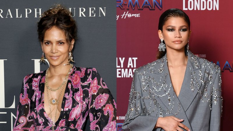 Halle Berry (Foto: Frazer Harrison/Getty Images) e Zendaya (Foto: Gareth Cattermole/Getty Images)