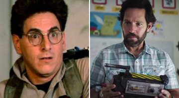 Harold Ramis em Ghostbusters e Paul Rudd em Ghostbusters (Foto: Reprodução)