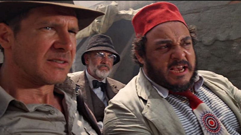 Harrison Ford e John Rhys  Davies em Indiana Jones (Foto: Reprodução)