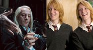 Lucius Malfoy e Fred e George Weasley de Harry Potter (Fotos: Reprodução)