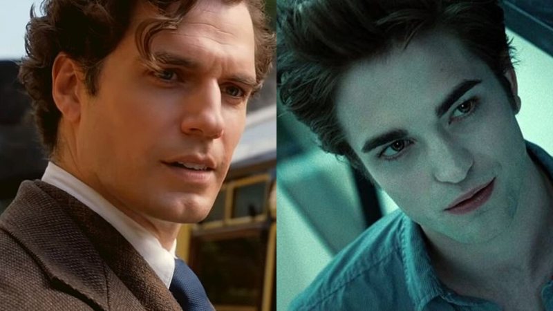 Henry Cavill como Sherlock Holmes (Foto: Reprodução/Netflix) | Robert Pattinson como Edward Cullen em Crepúsculo (Foto: Reprodução via IMDB)