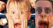 Macaulay Culkin em Esqueceram de Mim (Foto: Divulgação) e em foto com máscara (Foto: Reprodução/Twitter)