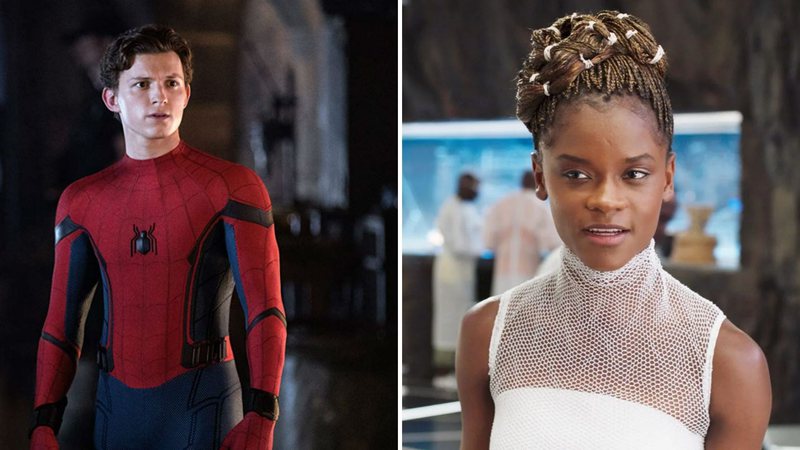 Tom Holland como Homem-Aranha (Foto:Jay Maidment) | Letitia Wright em Pantera Negra (Foto: Reprodução)