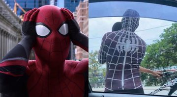 Montagem de Homem-Aranha e funcionário da alegria em Minas Gerais (Reprodução)