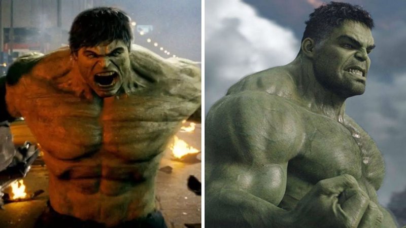 Hulk de Edward Norton (Foto: Reprodução) e Hulk de Mark Ruffalo (Foto: Reprodução)