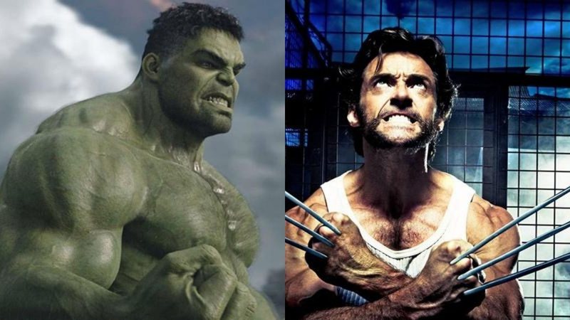 Mark Ruffalo como Hulk / Hugh Jackman como Wolverine (foto: reprodução/ Marvel)