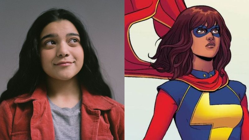 Iman Vellani e Ms. Marvel (foto: reprodução/ Marvel)