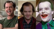 Jack Nicholson em Um Estranho no Ninho (1975), O Iluminado (1980) e Batman (1989) (Fotos: Divulgação)