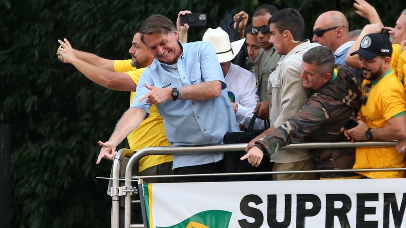 Jair Bolsonaro durante ato na Avenida Paulista em 7 de setembro de 2021 (Foto: Alexandre Schneider/Getty Images)