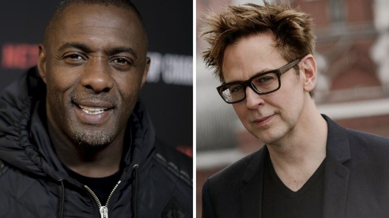 Idris Elba (Foto:Richard Shotwell/Invision/AP) e James Gunn (Foto: Evgenya Novozhenina/Sputnik via AP)