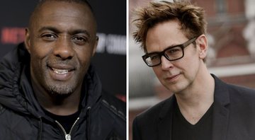 Idris Elba (Foto:Richard Shotwell/Invision/AP) e James Gunn (Foto: Evgenya Novozhenina/Sputnik via AP)