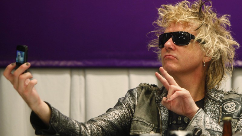 James Kottak durante uma coletiva de imprensa em La Paz, na Bolívia, em 2010 (Foto: Juan Karita/AP)