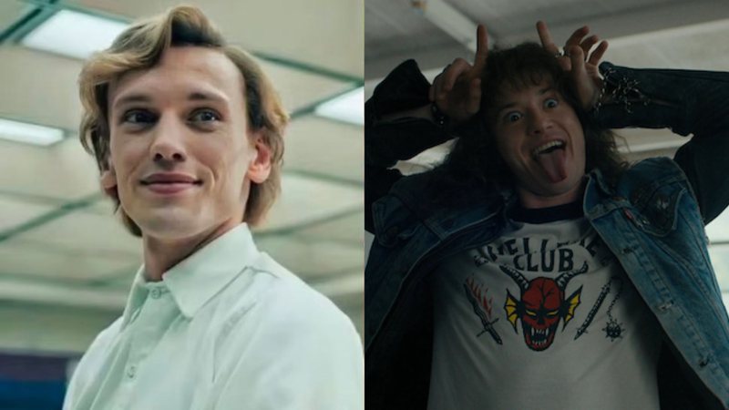 Jamie Campbell Bower e Joseph Quinn em Stranger Things (Foto: Reprodução / Netflix)