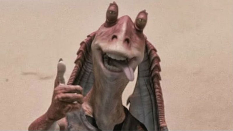 Jar Jar Binks em Star Wars Episódio I - A Ameaça Fantasma (Foto: Reprodução)