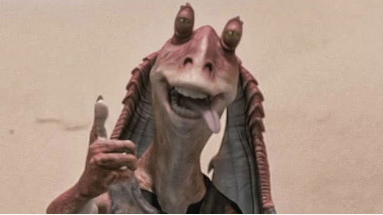 Jar Jar Binks em Star Wars Episódio I - A Ameaça Fantasma (Foto:Reprodução)