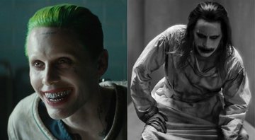 Jared Leto como Coringa (Foto: Reprodução/ Warner) e o visual do ator no Snyder Cut (Foto: Zack Snyder)