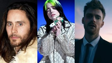 Jared Leto (Foto: AP), Billie Eilish (Foto: Emma McIntyre / Getty Images) e Finneas (Foto: Reprodução/ Youtube)