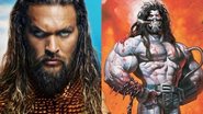 Jason Momoa em pôster de Aquaman (Foto: Warner Bros. Pictures) e Lobo (Foto: Divulgação)