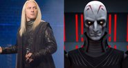 Montagem de Jason Isaacs como Lucio Malfoy em Harry Potter e o Grande Inquisidor (Fotos: Reprodução)