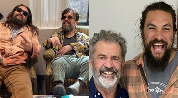 Jason Momoa e Peter Dinklage e Jason Momoa com Mel Gibson (Fotos: Reprodução/Instagram)