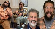 Jason Momoa e Peter Dinklage e Jason Momoa com Mel Gibson (Fotos: Reprodução/Instagram)