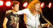 Jason Newsted e Dave Mustaine (Foto: reprodução/vídeo)