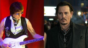 Montagem de Jeff Beck e Johnny Depp (Foto1:Owen Sweeney/Invision/AP) (Foto2: Jonathan Brady / PA Wire Press Association via AP)