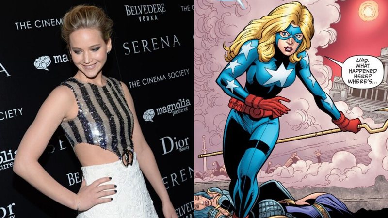 Jennifer Lawrence e Stargirl (foto: Evan Agostini/ AP/ DC Comics)