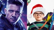 Jeremy Renner como Gavião Arqueiro em Vingadores  (Foto: Divulgação) e pôster de Esqueceram de Mim no Lar Doce Lar (Foto: Reprodução /Twitter)