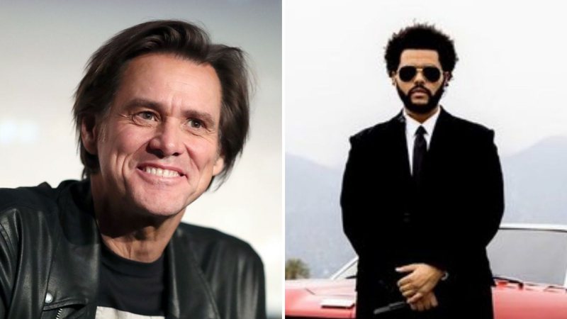 Jim Carrey (Foto: Getty Images / Christopher Polk / Equipe) | The Weeknd em apresentação no Billboard Music Awards em 2021 (Foto: Rich Fury/Getty Images for dcp)