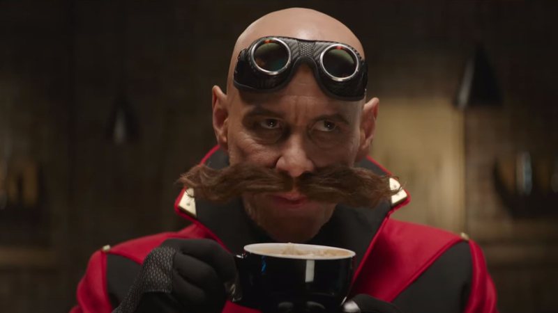 Jim Carrey como Robotnik em Sonic 2 (Foto: Reprodução / Paramount)