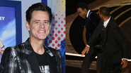 Jim Carrey (Foto: Jon Kopaloff / Getty Images) | Will Smith agride Chris Rock ao vivo em cerimônia do Oscar 2022 (Foto: Neilson Barnard /Getty Images)