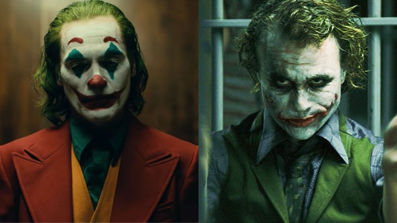 Joaquin Phoenix e Heath Ledger como Coringa (Fotos: Reprodução)