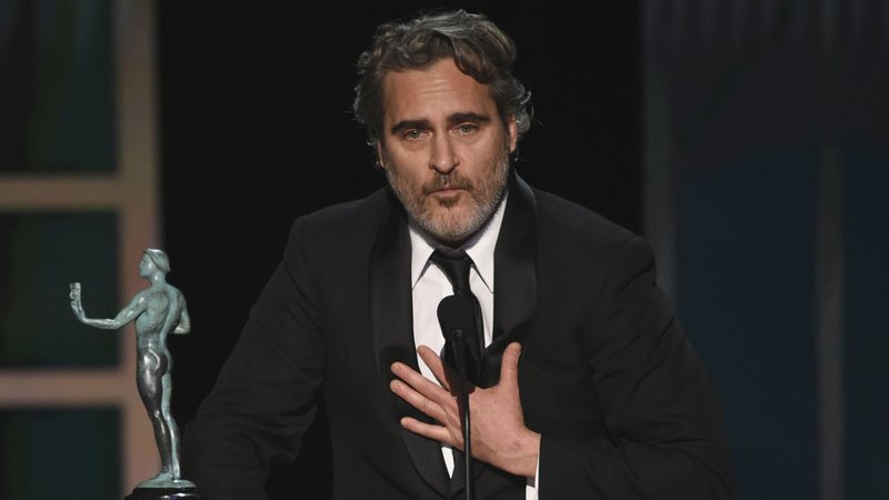 Joaquin Phoenix na edição de 2020 do SAG Awards (Foto: Chris Pizzelo/Invision/AP)