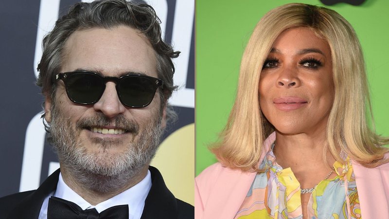 Joaquin Phoenix na edição de 2020 do Globo de Ouro e Wendy Williams (Foto 1: Jordan Strauss/Invision/AP | Foto 2: Evan Agostini/Invision/AP)